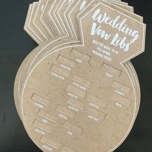 Bridal Party Mad Lib Game - 40 Cards